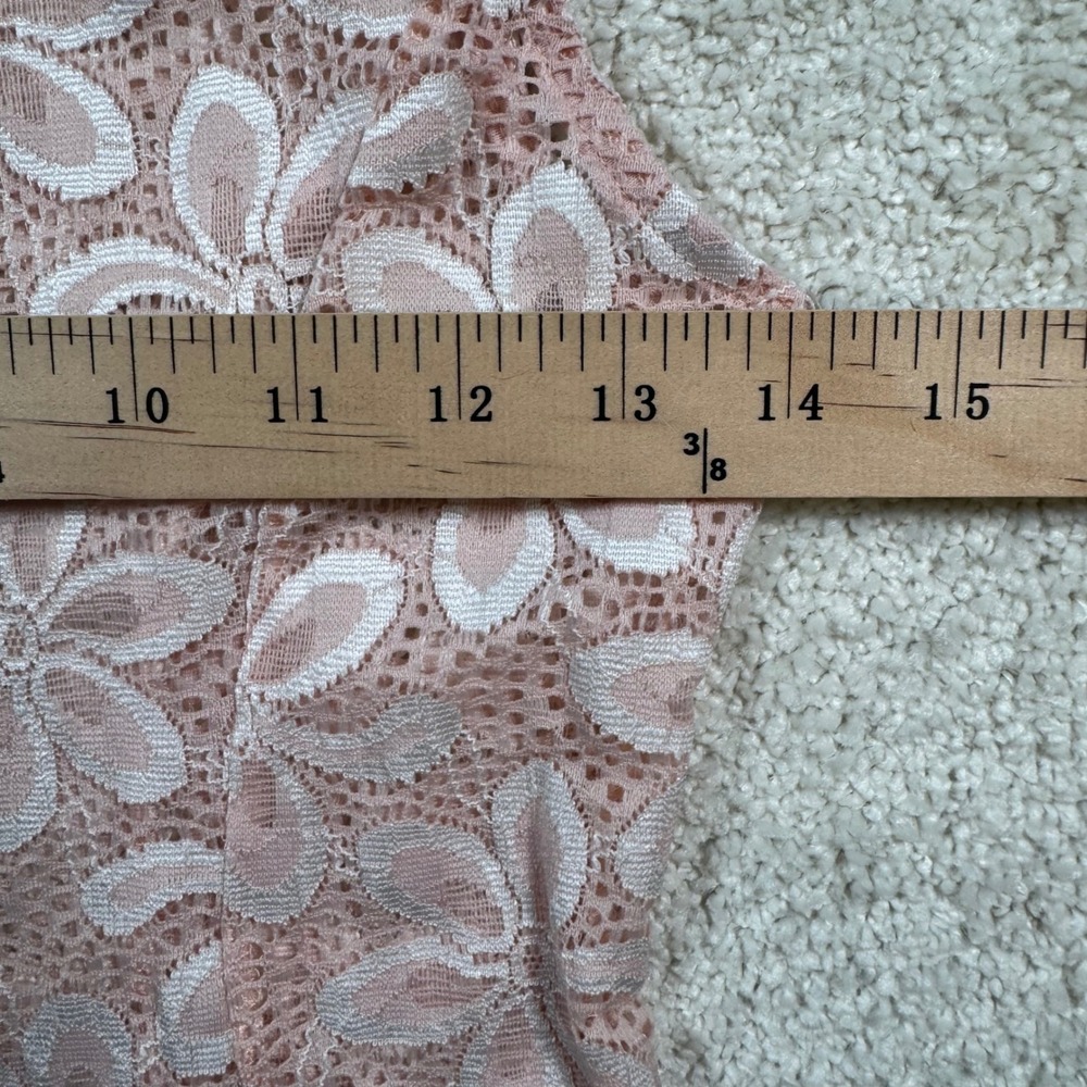 dELiA*s Peplum Top Y2K Women's Size M Pink Floral Lace Coquette Fairycore - Picture 3 of 6